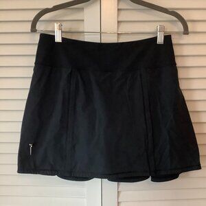 FlirTee golf skirt small black double ruffle back mini shorts